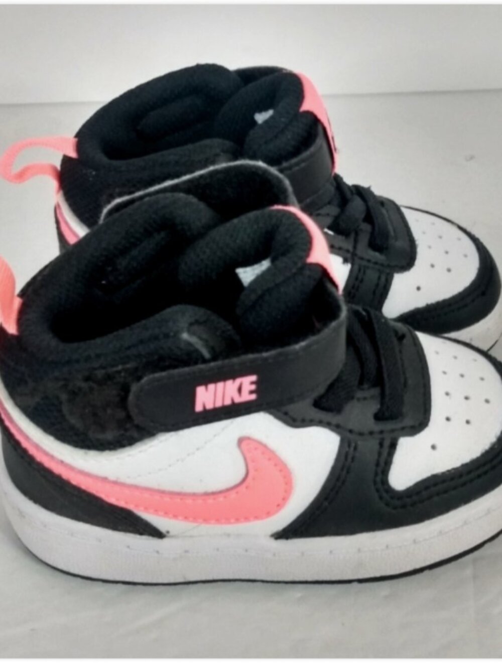 Nike Court Borough Mid 2 White Sunset Pulse CD7784-005 Baby 5C Sneakers Pink - Picture 3 of 8